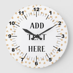 Personalise Your Own Gold Dots Large Clock