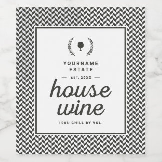 Personalise Your Own House Wine Template Label