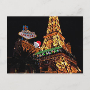 Personalise your own Las Vegas Christmas Postcard