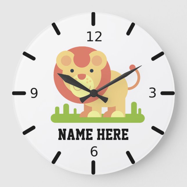 Personalise Your Own Lion Large Clock (Front)