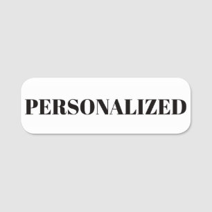 Personalise Your Own Name Tag