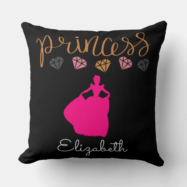 Personalise Your Own Princess Cushion (Front)