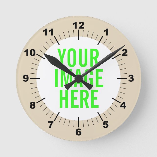 Personalise your own round clock (Front)