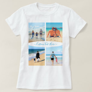 Personalise Your Photo Collage T-Shirt Custom Text