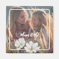 Personalise Your Photo White Cosmos Square Frame