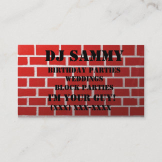 Personalise Your red brick wall Business Card