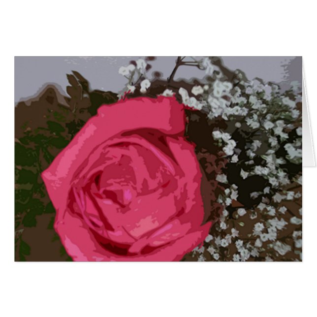 Personalise Your Rose Card (Front Horizontal)