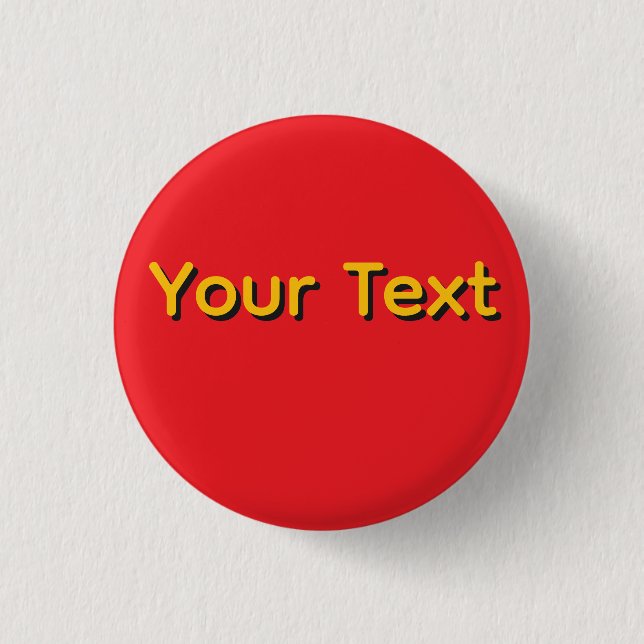 Personalise Your Text 3 Cm Round Badge (Front)