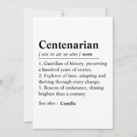 Personalised 100th Birthday card, Custom 100 Year
