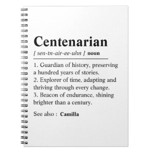 Personalised 100th Birthday Journal, Custom 100 Notebook