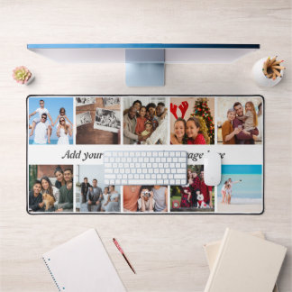 Personalised 10-Photo Collage Desk Mat