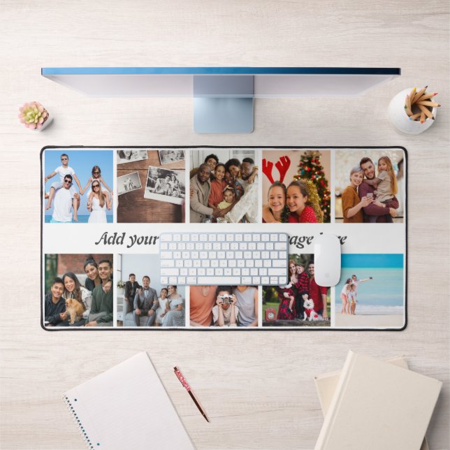 Personalised 10-Photo Collage Desk Mat (Office 1)