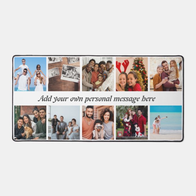 Personalised 10-Photo Collage Desk Mat (Front)