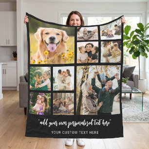 Personalised 10 Photo Collage Fleece Blanket