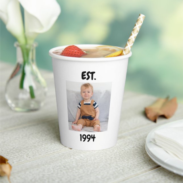 Personalised 10th 20th 30th 40th 50th 60 Birthday  Paper Cups (Insitu)