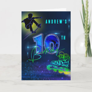 Personalised 10th Birthday Boy Card