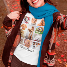 Personalised 11 Pet Photo Collage Grid with Text