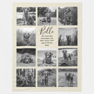 Personalised 11 Photo Collage Antique White Fleece Blanket