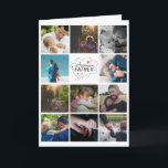 Personalised 11 Photo Collage Father's Day Card<br><div class="desc">custom The perfect Father's Day Card, gift your father personalised with yours photos and text, Edit the text, and customise the fonts and colours to create your own unique Father's Day cards for dad and grandpa, This modern minimalist design features a photo collage layout Instagram photos and handwritten style script...</div>
