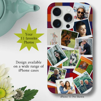 Personalised 11 Photo Collage Slim iPhone 15 Pro Case