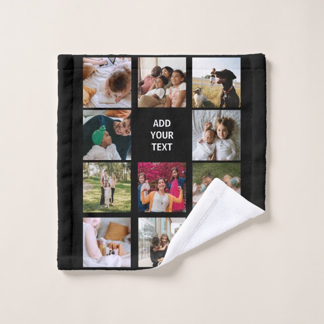 Personalised 11 Photo Collage Wash Cloth (Wash Cloth)