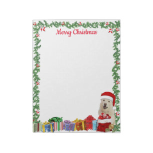 Personalised 11 x 8.5" Christmas Husky Dog Crystal Notepad