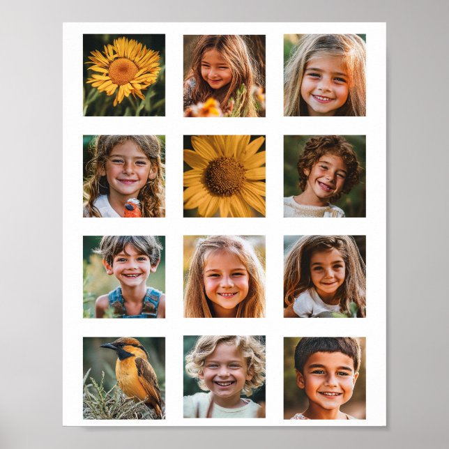 Personalised 12-Photo Collage Poster (Front)