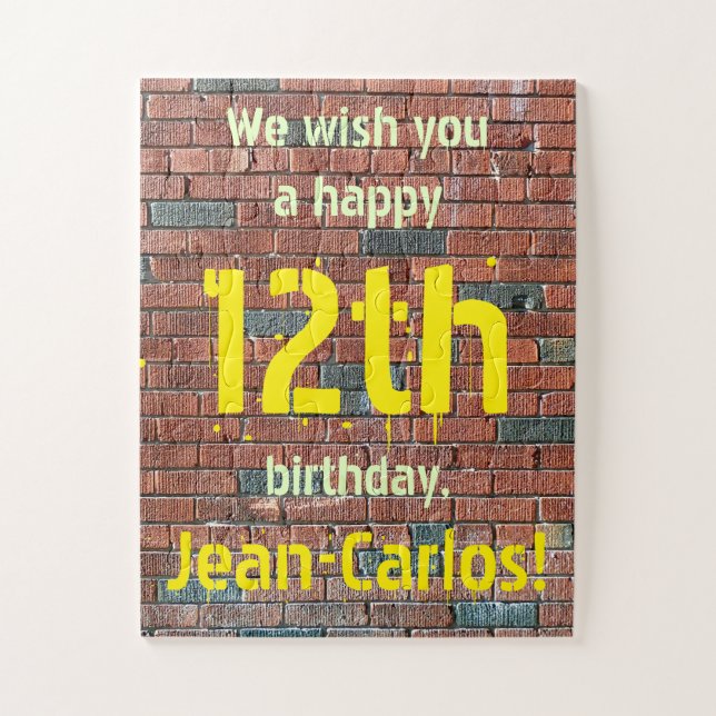 Personalised 12th Birthday Puzzle (Vertical)