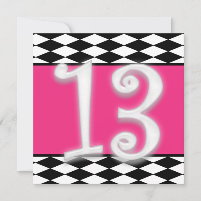 Personalised 13th Birthday Invitation (Front)