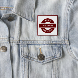 Personalised  15 cm square badge