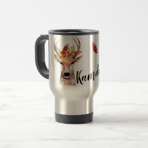 Personalised 15 ounce coffee mug boho deer Buck He