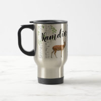 Personalised 15 ounce coffee mug Deer Doe Buck For