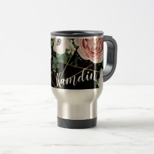 Personalised 15 ounce coffee mug Geometric Black
