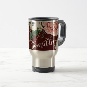 Personalised 15 ounce coffee mug Geometric Wine