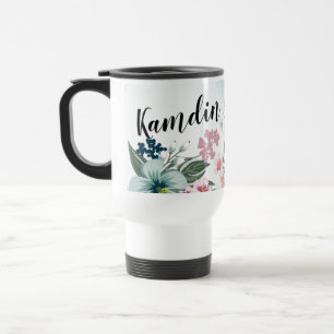 Personalised 15 ounce coffee mug Tropical Flower o