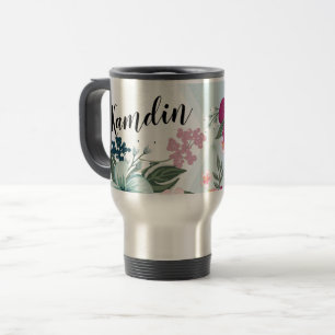 Personalised 15 ounce coffee mug Tropical Flower o