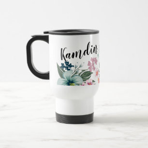 Personalised 15 ounce coffee mug Tropical Flowers