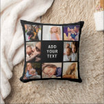 Personalised 16 Photo Collage Cushion<br><div class="desc">Show your family how much you care with a personalised photo collage pillow! This one-of-a-kind pillow features a black background that you can easily change to any colour you'd like. With 16 photo slots, you can pick your favourite moments to be made into a keepsake that will last forever. Plus,...</div>