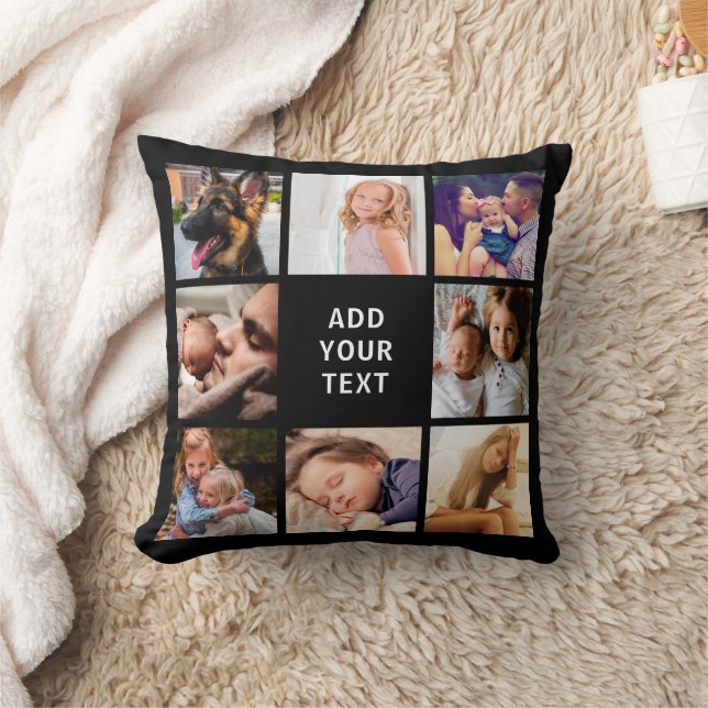 Personalised 16 Photo Collage Cushion (Blanket)