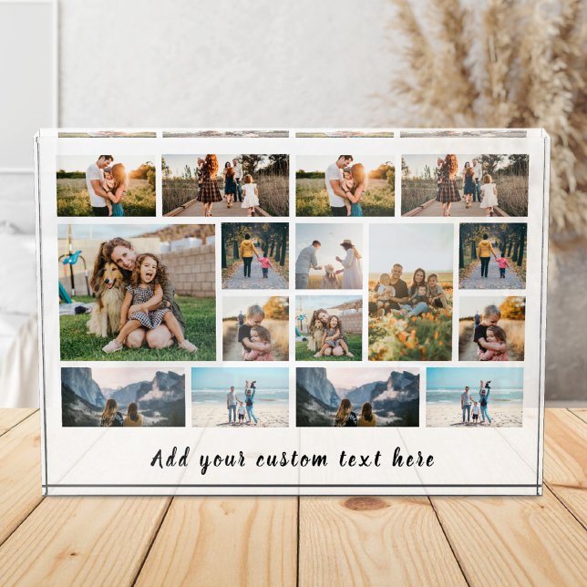 Personalised 16 Photo Collage Photo Block (Creator Uploaded)