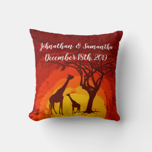 Personalised 16"x16" Throw Pillow African Safari G