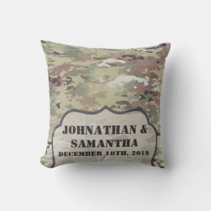 Personalised 16"x16" Throw Pillow Army OCP Camo