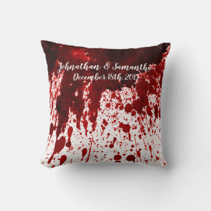Personalised 16"x16" Throw Pillow Blood Splatter V