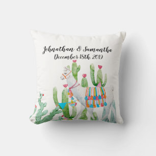 Personalised 16"x16" Throw Pillow Boho Llama Bohem