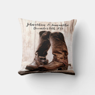 Personalised 16"x16" Throw Pillow boots country ru