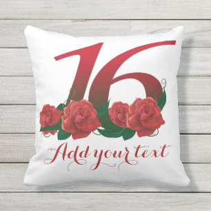 Personalised 16th 16 custom text Pillow
