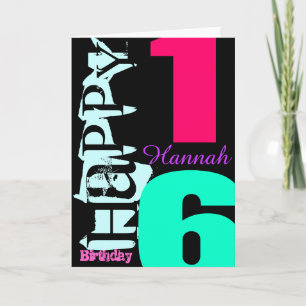 Personalised 16th Birthday POP Greeting Card