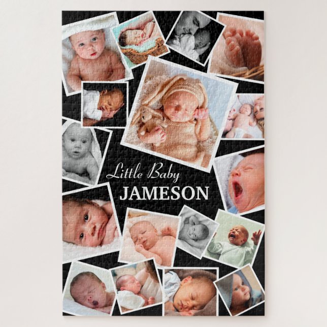 Personalised 17 Baby Photo Collage Jigsaw Puzzle (Vertical)