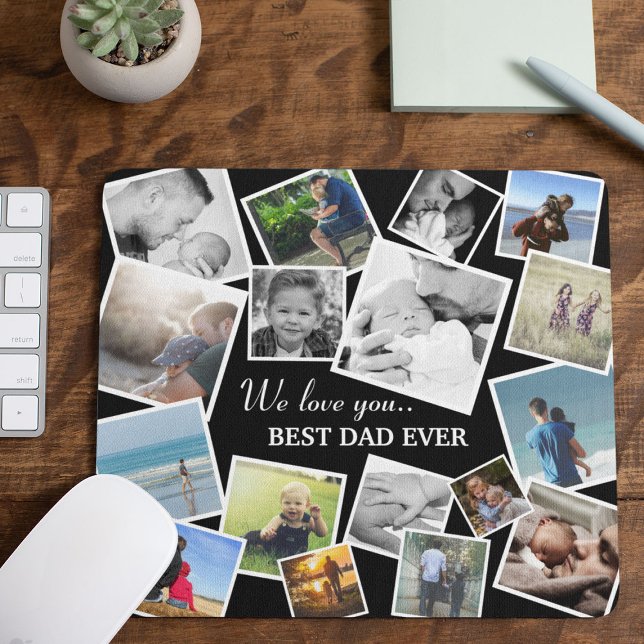 Personalised 17 Dad Photo Collage | Father's Day Mouse Pad (Creator Uploaded)