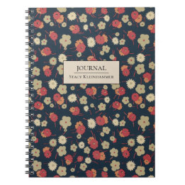 Personalised 1920s Vintage Floral Notebook
